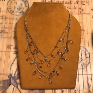 Layered small stone necklace